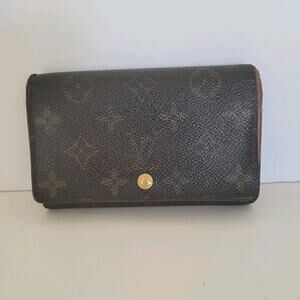 Louis Vuitton Portefeuille Tresor Bifold Wallet Medium Monogram Brown Vintage